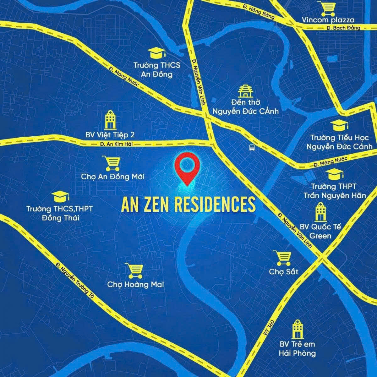 Vị trí An Zen Residences Hải Phòng